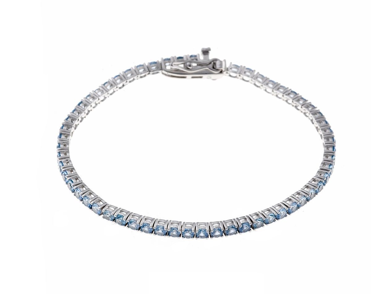 Pulsera Riviere en plata de ley Blue