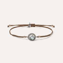 Pulsera SUNFIELD Banana Moon de plata Azul aguamarina. PU065390/49