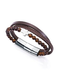 Pulsera Viceroy Hombre 14124P01011 Piel Marrón