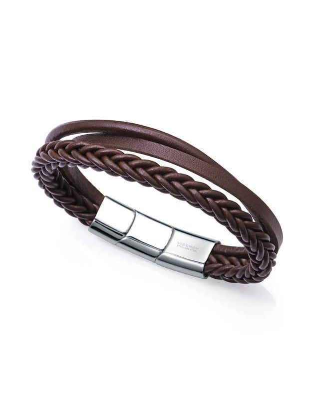 Pulsera Viceroy Hombre 14125P01011 Piel Marrón