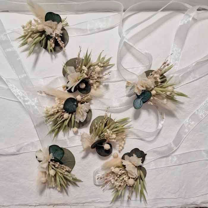 Pulseras de Eucaliptus y Paniculata Dámaris