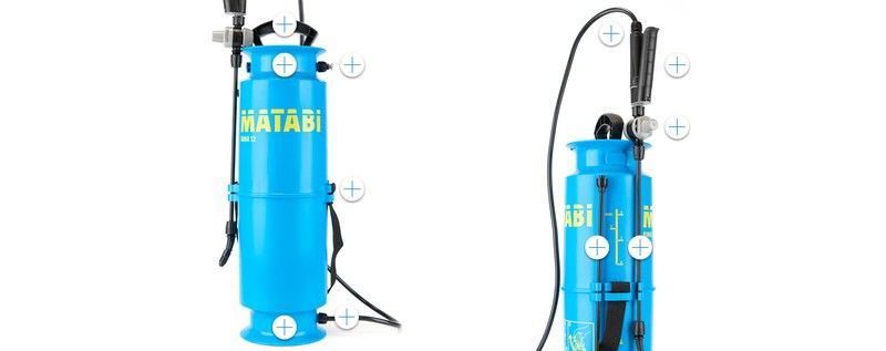 Pulverizador de previa presión de 8 litros  Kima12 de matabi