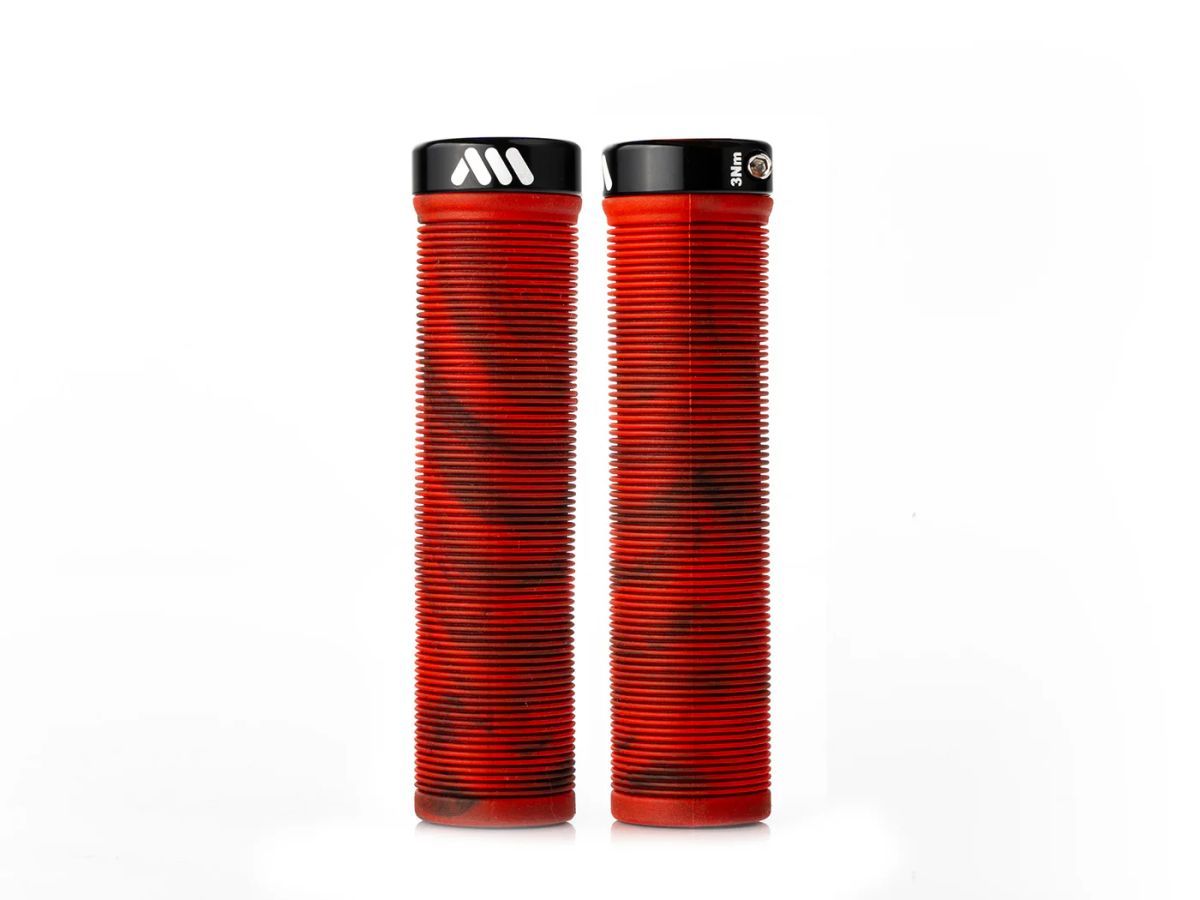 🔴🚵‍♂️ Puños AMS Barcode – Camuflaje Rojo  | Agarre potente y estilo racing