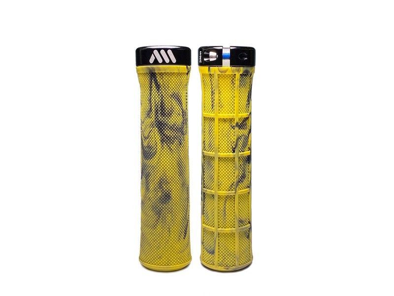 Puños Bicicleta AMS Berm Grips - Amarillo Camo: Comodidad y Estilo Audaz para tu Bici