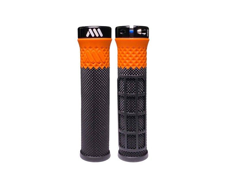 Puños para Bici AMS Cero Grips - Negro / Naranja: Control y Estilo Deportivo en Cada Ruta