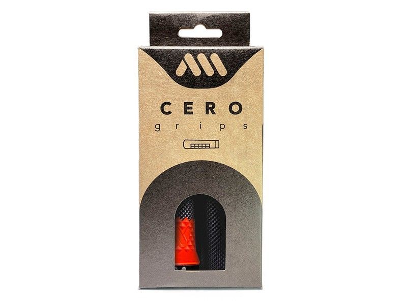 Puños para Bici AMS Cero Grips - Negro/Rojo: Rendimiento y Estilo Deportivo para tu Bicicleta