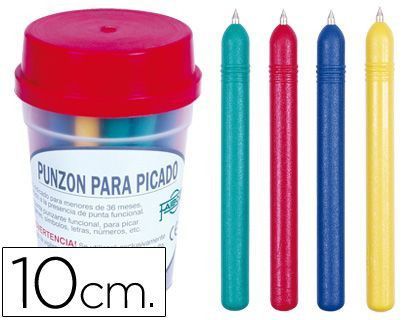 Punzon Plastico de Color -Con Punta de Acero Latonado