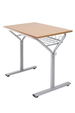 Pupitre con medidas de  60 x 50 cms y cajón rejilla, 3 alturas a elegir