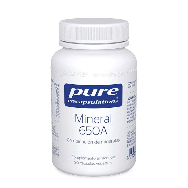 PURE Encapsulations Mineral 650A 90 cápsulas 61g