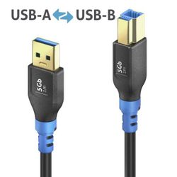 Purelink Cable Usb 3.2 A/B 5Gmbps Flexinstall 0.5M