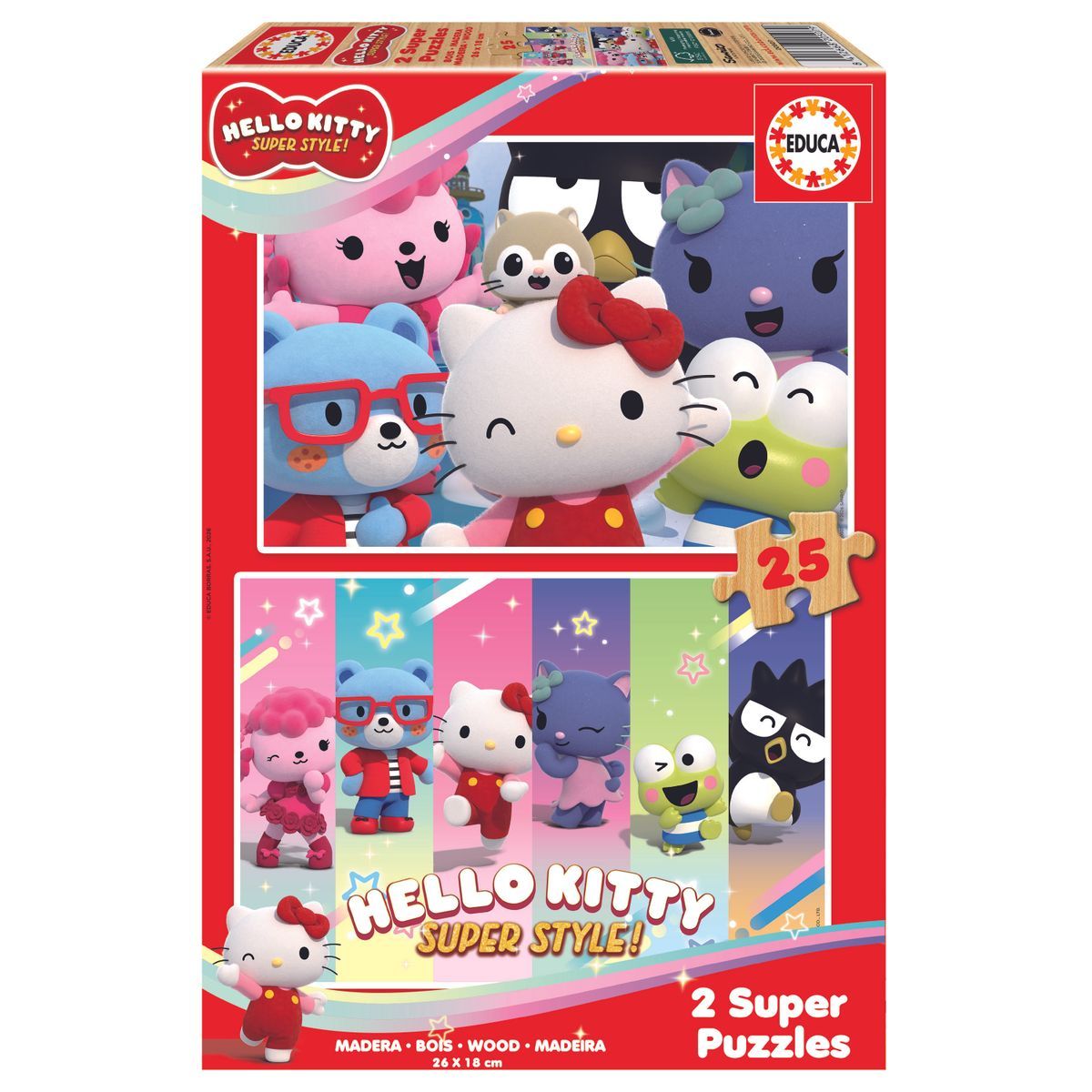 PUZ 2x25 HELLO KITTY SUPER STYLE (MADERA)