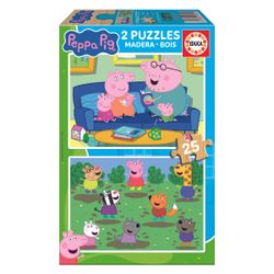 PUZ 2x25 PEPPA PIG (MADERA)
