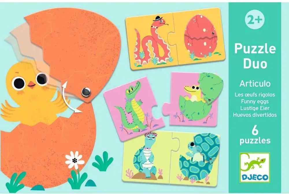 Puzzle Dúo - Huevos Divertidos - Djeco