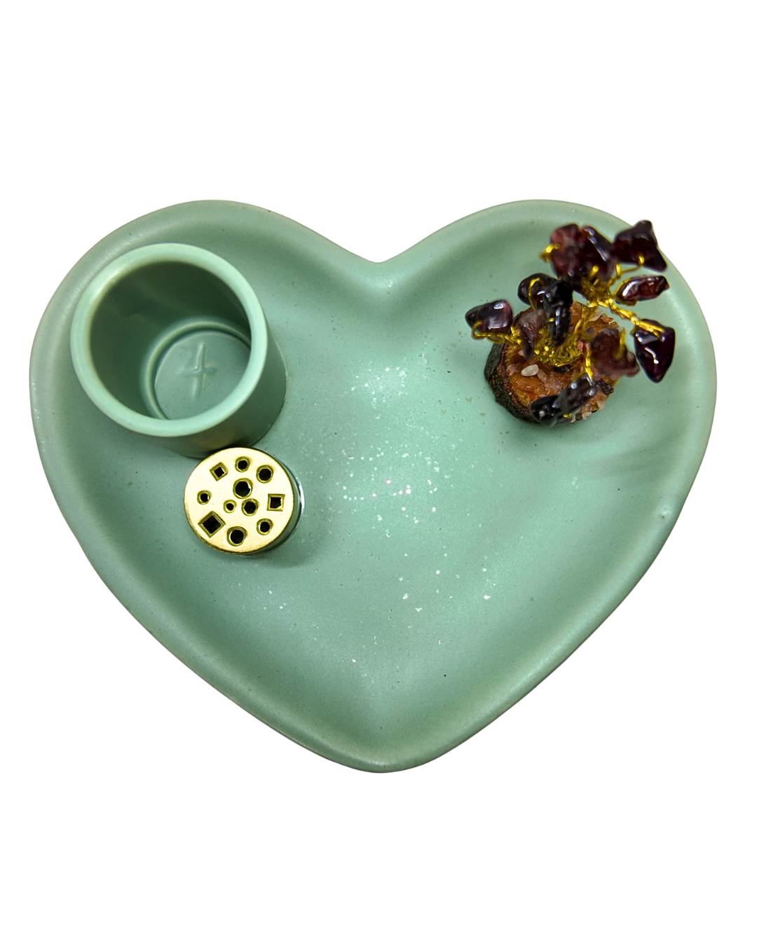 Quemador de Palo Santo con Árbol de Minerales