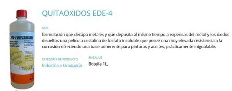 Quitaoxido Ede-4 1Lt