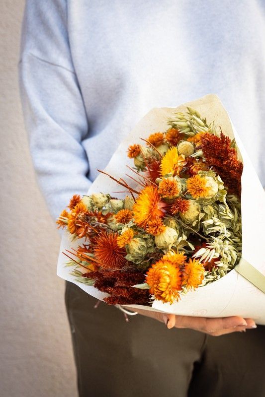 Radiante bouquet de flores variadas secas Luna