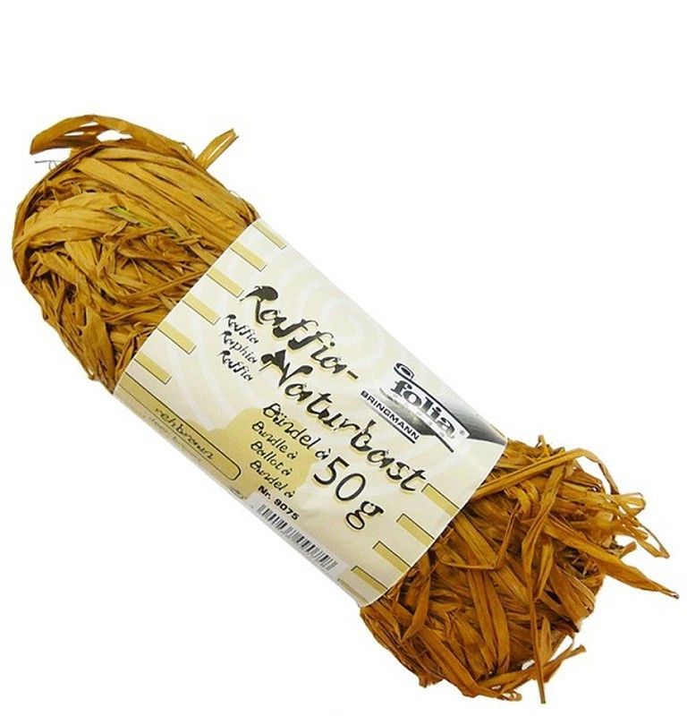 Rafia Natural, Marrón 50 gr.