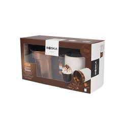 Rallador de Chocolate Choco Flaker de cerámica y acero inoxidable en blanco y cobre