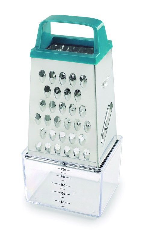 Rallador de Cocina 4 Caras Inox Con Contenedor Lacor