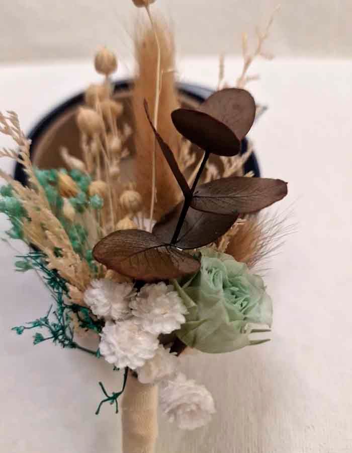 Ramillete de Flores Novio Aguamarina