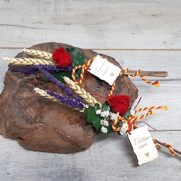 Ramillete de Rosa y Trigo