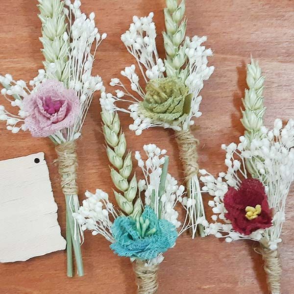 Ramito de Flores y Trigo Preservadas