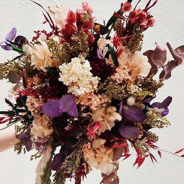 Ramo de Flores Preservadas Lilas Grande