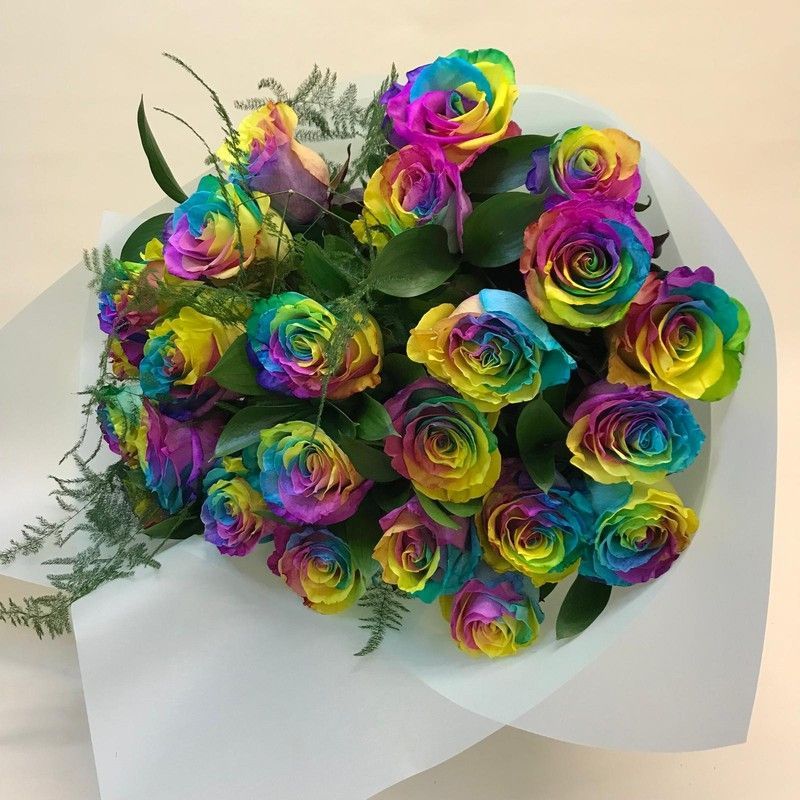 Ramo de Rosas Rainbow Arco Iris para Regalar