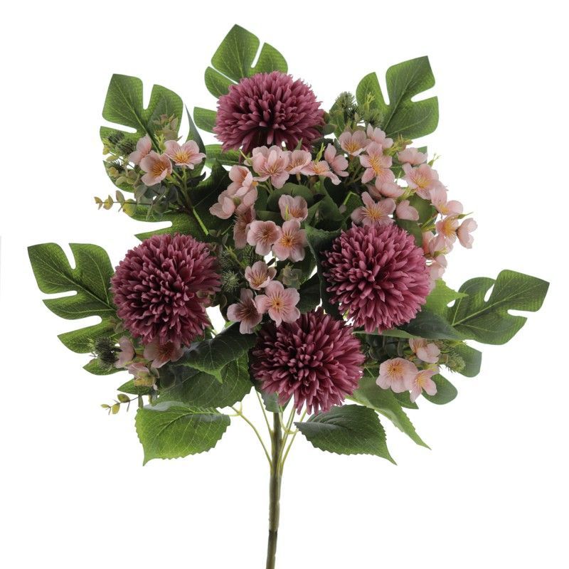 Ramo Flores Santos Palma Pom Pom Alta Calidad