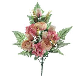 Ramo Flores Santos Peonia Hortensia 52 Cm Alta Calidad