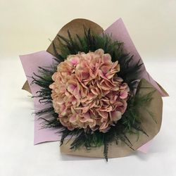 Ramo Hortensias y helechos preservados