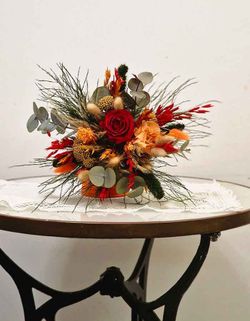 Ramo Novia Rojo y Naranja Iria