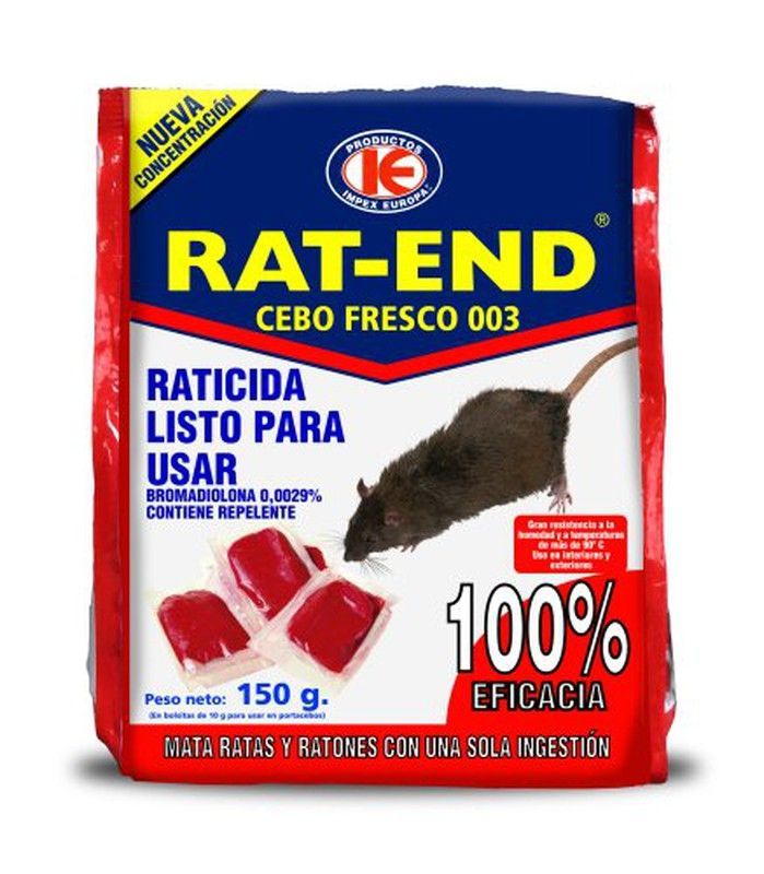 Rat-End Cebo Fresco 003 Raticida 150 Gr
