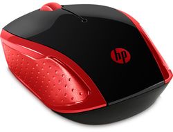 Raton hp 200 inalambrico optico 1000 dpi 2 botenes color rojo