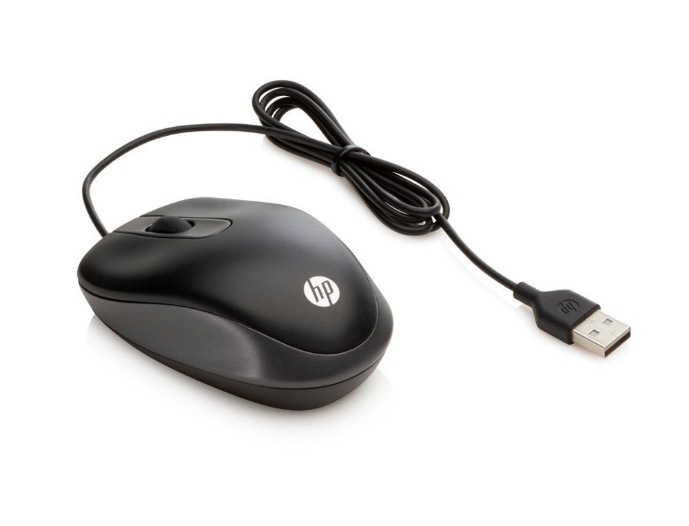 Raton hp viaje optico 1000 dpi usb-a longitud cable 100 cm color negro
