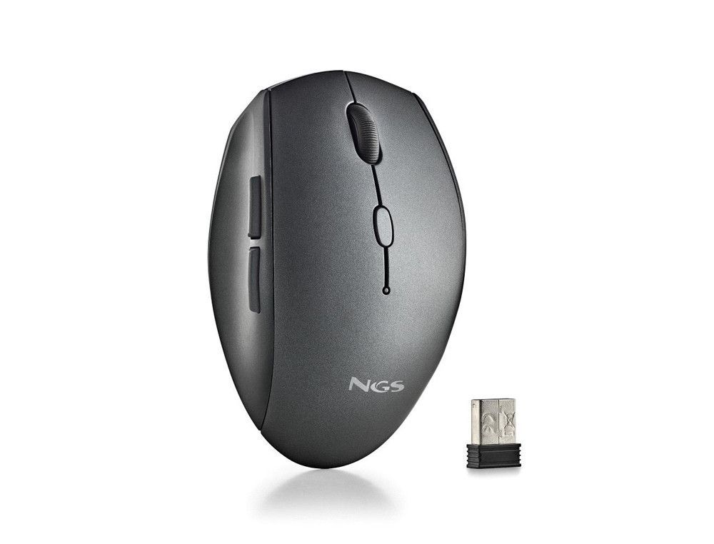 Raton ngs bee 800/1200/1600 dpi inalambrico 5 botones receptor usb-a 2,4 ghz color negro