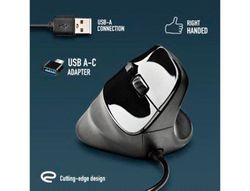 Raton ngs samsara optico 800/1600/2400/3200 dpi ergonomico y silencioso con sensor laser color negro