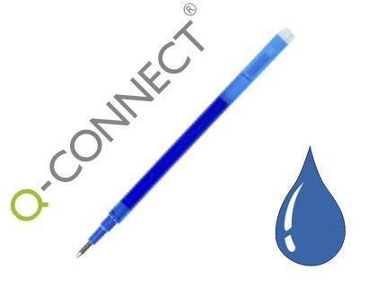 Recambio boligrafo q-connect retractil kf11058 borrable azul caja de 3 unidades