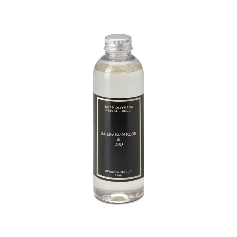 Recambio de mikado ambientador 200 mL. Bulgarian Rose & Oud. Colección Boutique CERERIA MOLLA 1899
