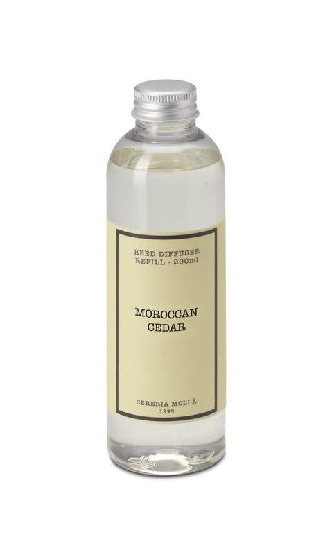 Recambio de mikado ambientador 200 mL. Moroccan Cedar. Colección Boutique CERERIA MOLLA 1899