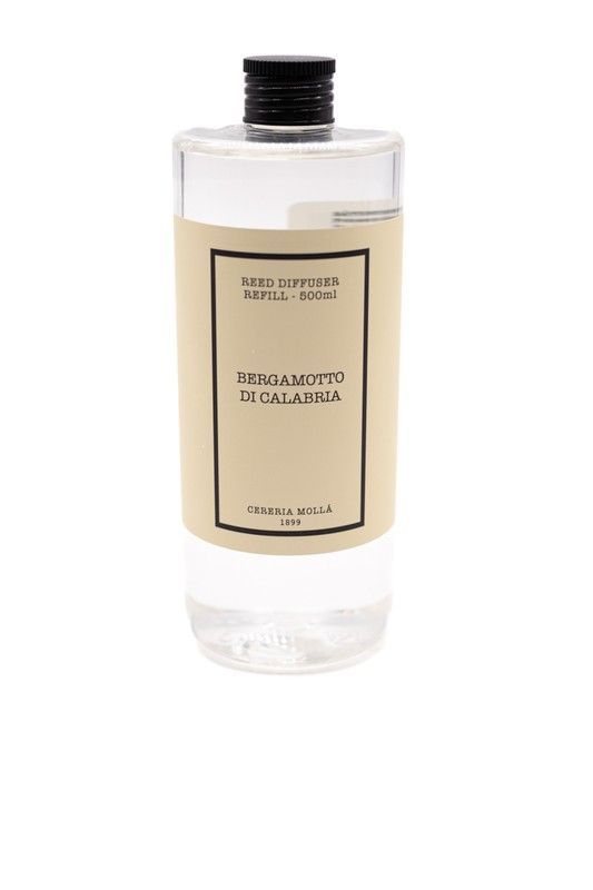Recambio de mikado ambientador 500 mL. Bergamotto di Calabria. Colección Boutique CERERIA MOLLA 1899