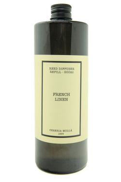 Recambio de mikado ambientador 500 mL. French Linen. Colección Boutique CERERIA MOLLA 1899