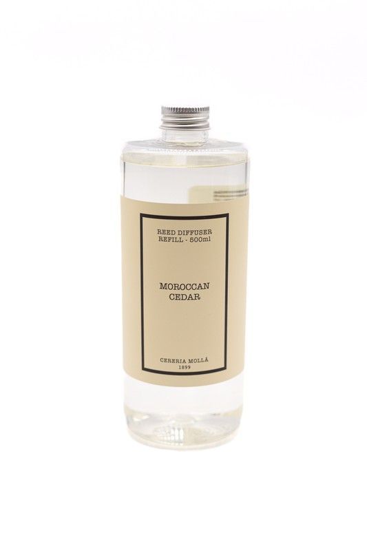 Recambio de mikado ambientador 500 mL. Moroccan Cedar. Colección Boutique CERERIA MOLLA 1899