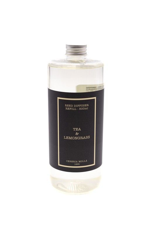 Recambio de mikado ambientador 500 mL. Tea & Lemongrass. Colección Boutique CERERIA MOLLA 1899