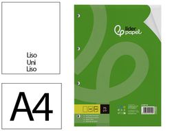 Recambio liderpapel A4 100 hojas 75gr liso sin margen 4 taladros