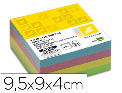 Recambio Liderpapel Multitaco Colores Tamaño 95X90X40 Mm
