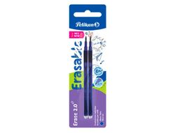 Recambio roller pelikan erase 2.0 color azul blister de 2 unidades