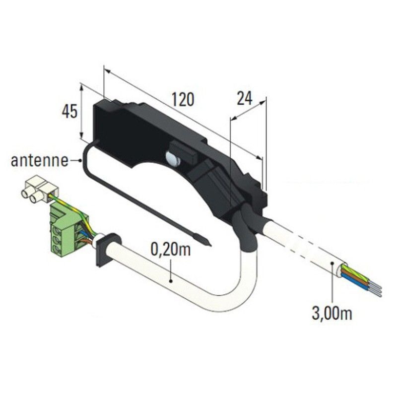 Receptor Simu radio HZ: Platina para cajon con regleta