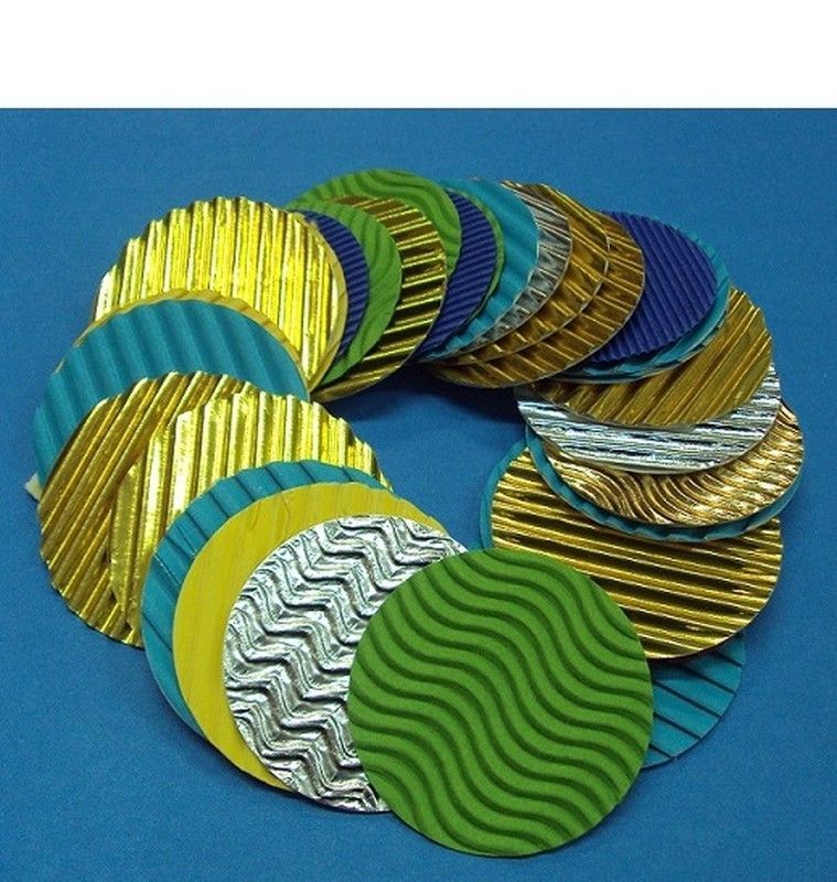 Recortes de cartulina ondulada circulos - UE