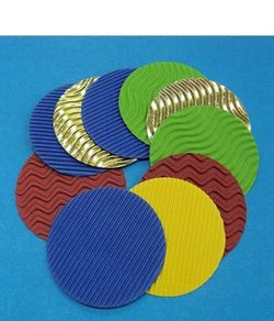 Recortes de cartulina ondulada circulos - UE
